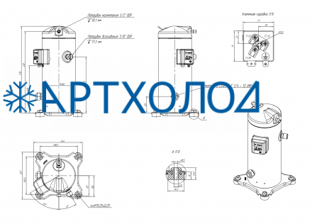 Компрессор спиральный RCM51E4LT7CA (141R8832) Ридан