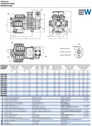 Компрессор W75-240Y (R-404A, R-507, R-134a, R-407C LBP) Frascold