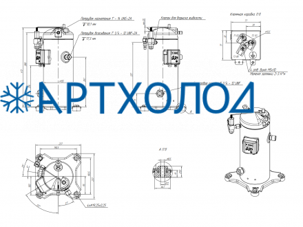 Компрессор спиральный RCL15E4LT8CA (141R9537) Ридан