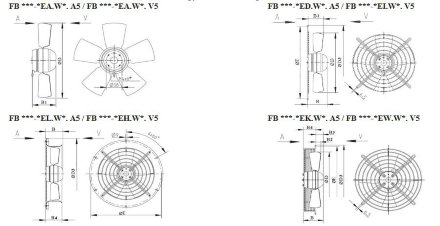 Вентилятор осевой ZIEHL-ABEGG FB045-VDK.4C.V4P Ziehl-Abegg