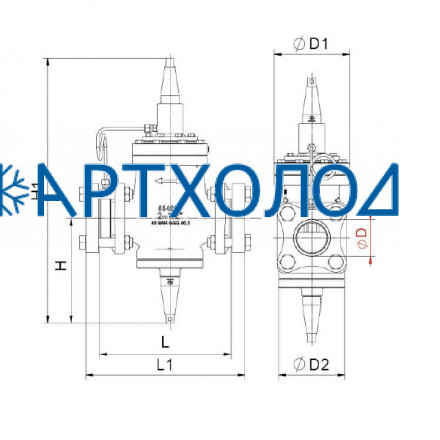 Дифференциальный сервоприводный клапан DPAV DN125  Dofun