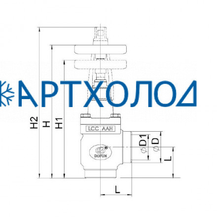 Запорный вентиль угловой SVD-A DN200 (комплектация с защитным алюминиевым колпачком)  Dofun