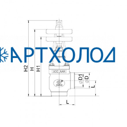 Запорный вентиль, материал нержавеющая сталь SSVD-A DN15 (угловой)  Dofun