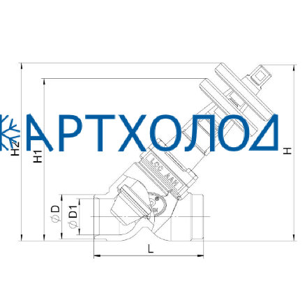 Ручной регулирующий клапан TVD-S DN15 прямоточный (комплектация с маховиком)  Dofun