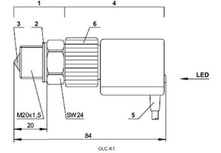Реле контроля уровня масла OLC-K1 к компрессору BITZER 2DES-3,F1Y Bitzer