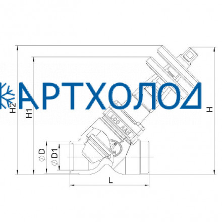 Ручной регулирующий клапан TVD-HS DN20 63 бар, прямоточный (комплектация с защитным алюминиевым колпачком) Dofun