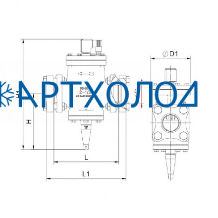 Электромагнитный клапан DGSV DN50  Dofun