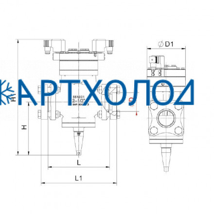 Автоматический двухступенчатый электромагнитный клапан (NC) DGSV-2C DN65  Dofun